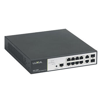 Switch 19pouces Ethernet PoE LCS² 10 ports RJ45 (8 ports PoE+) 1 Gigabit manageable