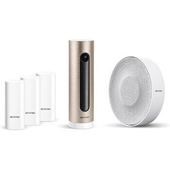 Système d’Alarme Vidéo Intelligent connecté Netatmo - kit avec 1 caméra intérieure + 1 sirène + 3 détecteurs d'ouverture