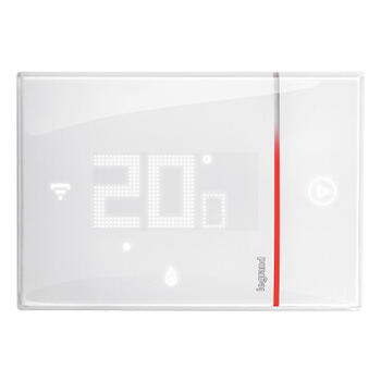 Thermostat tactile connecté Smarther with Netatmo pour gestion du chauffage et climatisation - blanc montage en encastré