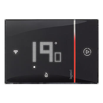 Thermostat connecté Smarther with Netatmo pour montage encastré 2 modules - noir