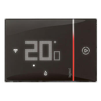 Thermostat tactile connecté Smarther with Netatmo pour gestion du chauffage et climatisation - noir montage en encastré