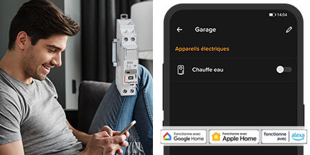 homme smartphone contacteur chauffe eau 450x225