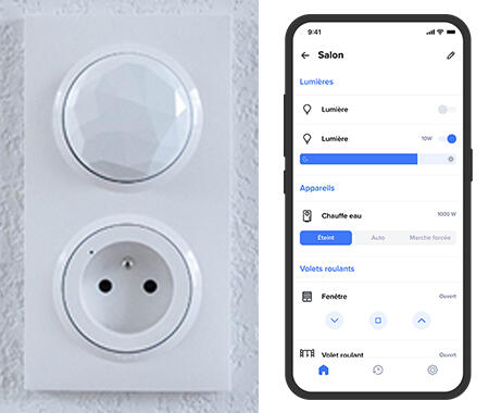 prise control dooxie with netatmo blanc smartphone 450x380