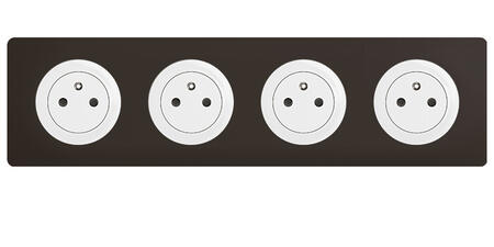 prises surface quadruple celiane noir mat 700x350