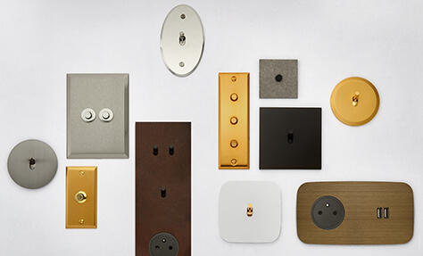 Interrupteurs et prises de luxe Art d’Arnould : une gamme, quatre univers