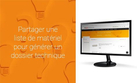 Partager une liste de matériel et générer un dossier technique