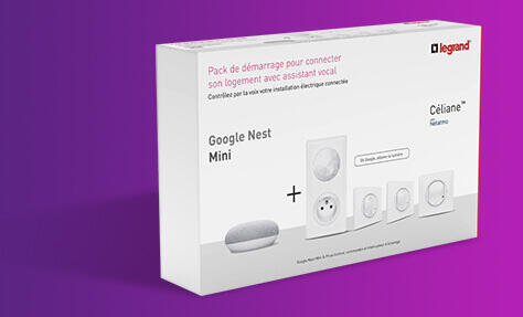 Pack de démarrage Céliane with Netatmo avec assistant vocal : découvrez Google Nest Mini