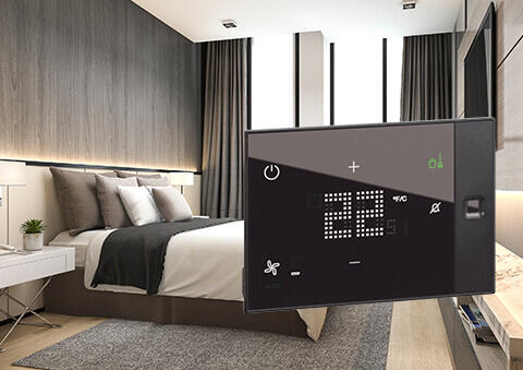 Thermostats tactiles UX One pour chambre d’hôtel
