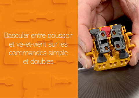 Comment basculer d'un poussoir à un va-et-vient sur les commandes ASL simples et doubles, et inversement ?