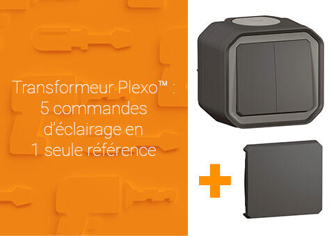 Transformeur Plexo™ réversible : 5 commandes d’éclairage en 1 seule référence