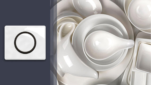 Céliane, interrupteurs et prises en Porcelaine de Limoges