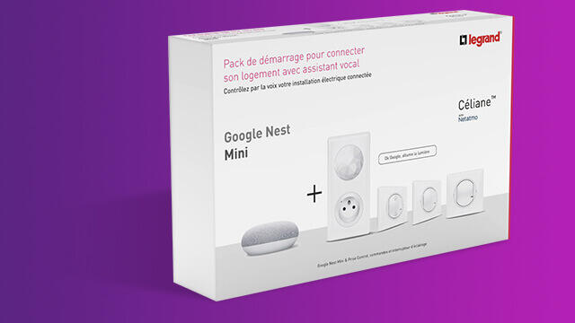 Pack de démarrage Céliane with Netatmo avec assistant vocal : découvrez Google Nest Mini