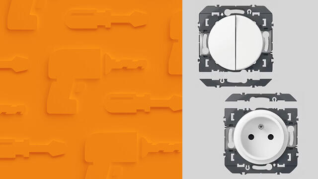 Comment réaliser une combinaison 2 postes entraxe 57mm dooxie™ en rénovation grâce aux supports sécables des mécanismes ?
