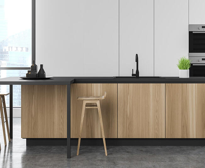cuisine moderne blanc noir et bois 938x569