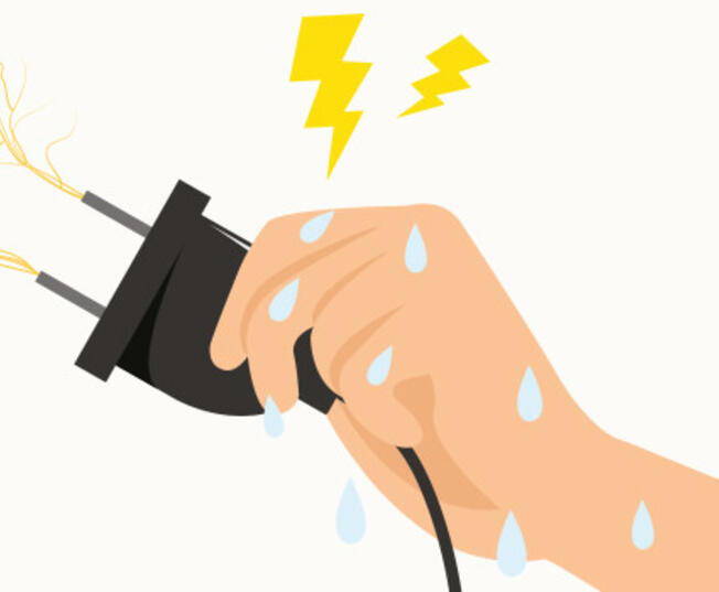 dessin prise eau electrocution 700x350