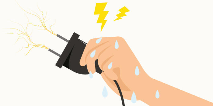 dessin prise eau electrocution 700x350