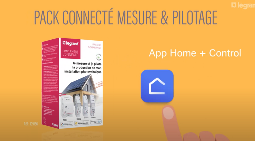 Je mesure et pilote la production photovoltaïque et autoconsomme grâce au pack connecté Legrand