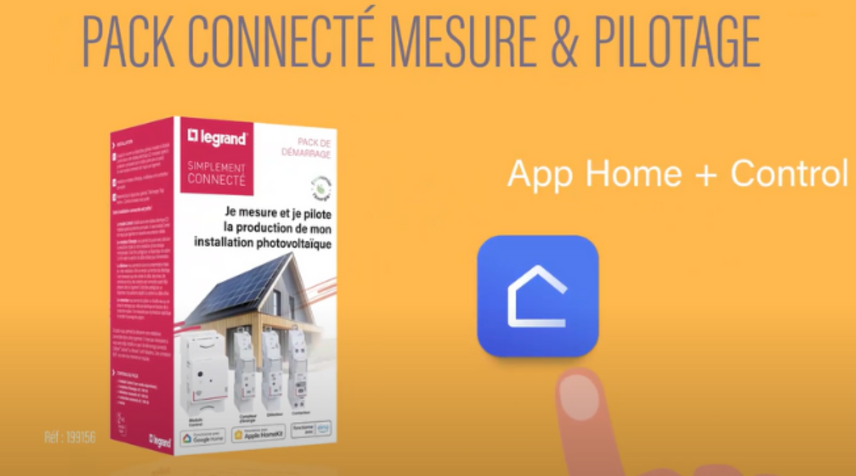 Je mesure et pilote la production photovoltaïque et autoconsomme grâce au pack connecté Legrand