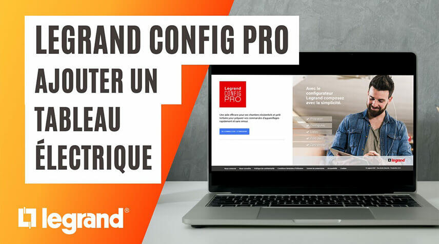 Ajouter le tableau électrique depuis un modèle prédéfini avec Legrand Config pro