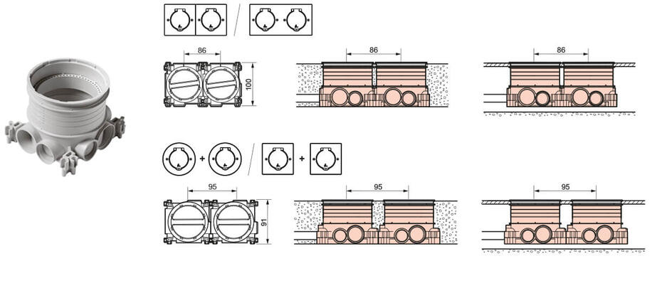 dessins boite beton multipostes instal plancher beton