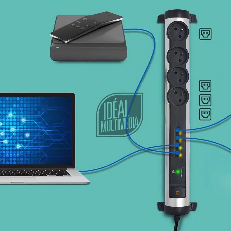 Peut On Brancher Une Multiprise Sur Une Rallonge Multipliez vos accès internet filaires grâce à la rallonge multiprise switch RJ 45 - particulier | Legrand