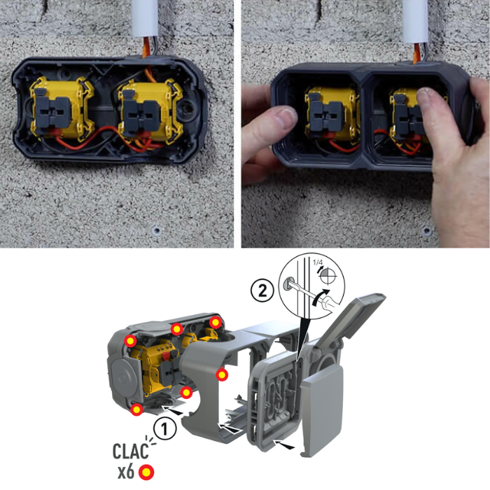 Interrupteur automatique prêt à poser, LEGRAND Plexo, anthracite