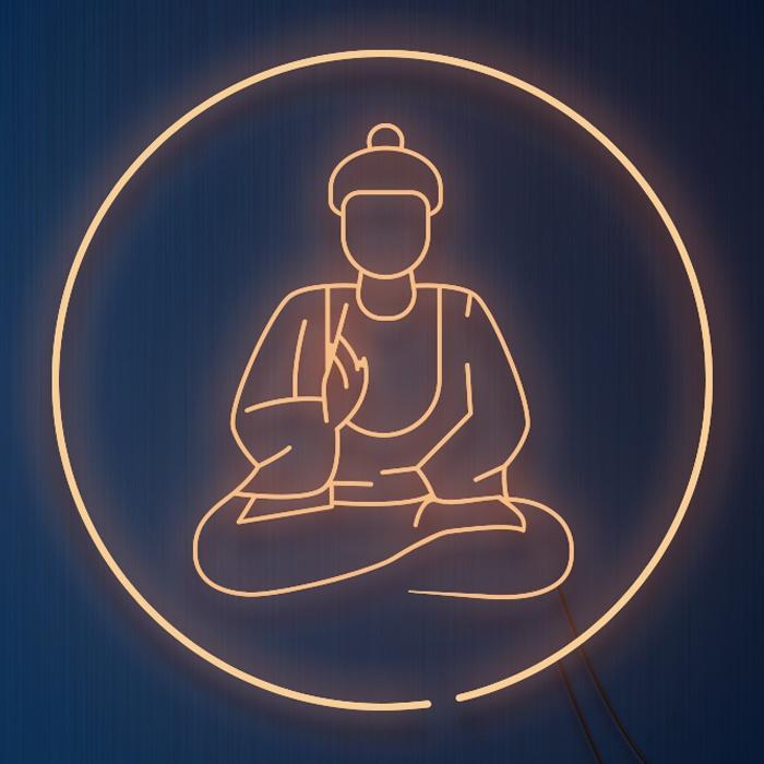 bouddha neon orange 700x700