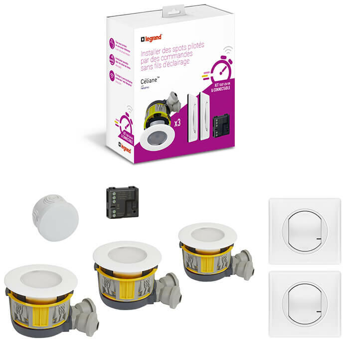 contenu kit 3spots led modulup blanc 700x569