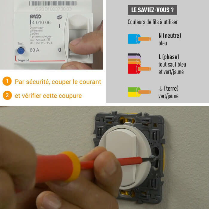 Interrupteur ou va-et-vient Neptune - 10A - Blanc - particulier