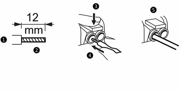 P07122 – Bornes de connexion automatique Fil souple / Fil rigide 2