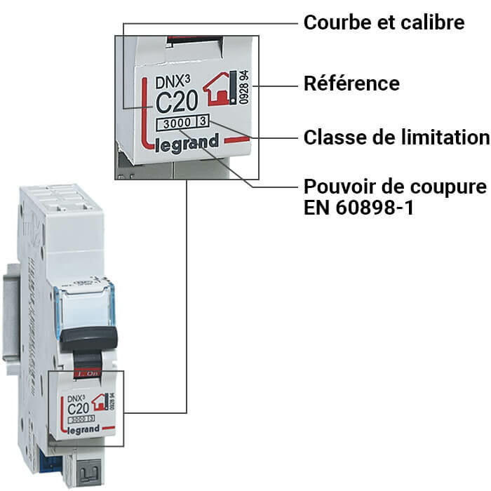 Disjoncteur Phase + Neutre 10A Legrand DNX 3 Auto