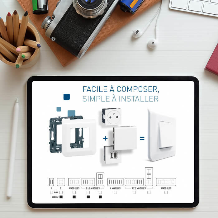 mosaic dans tablette sur bureau 700x700