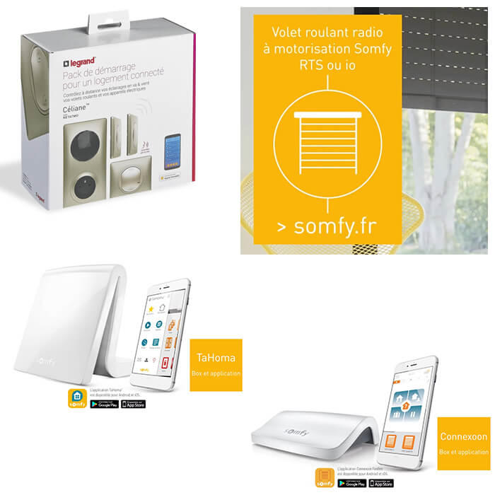 Pack 3 prises avec télécommande Somfy