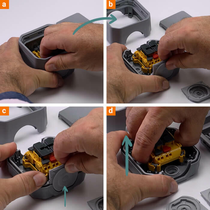 Comment ouvrir un interrupteur étanche Plexo pour garage