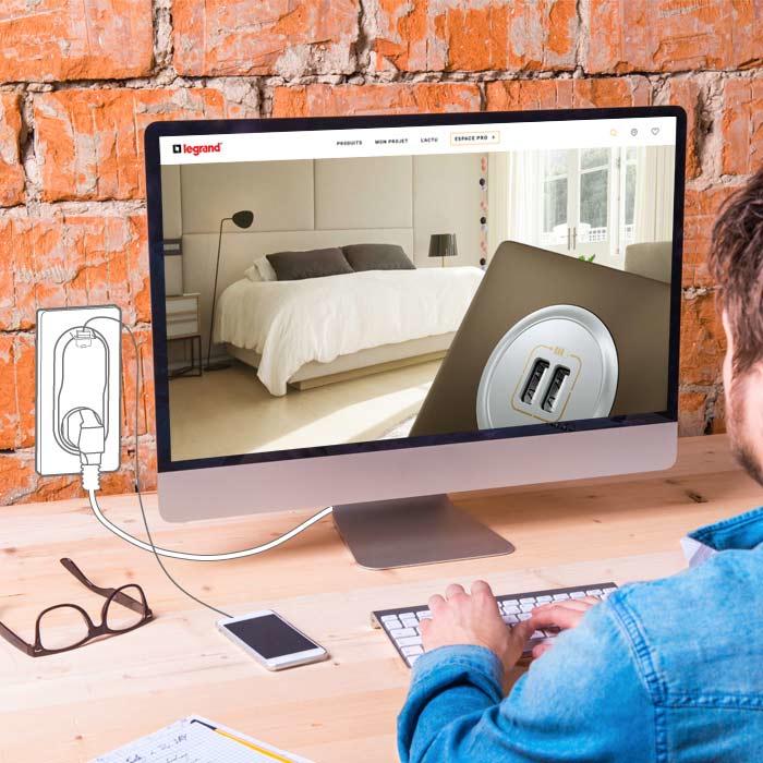 prise electrique usb celiane bureau