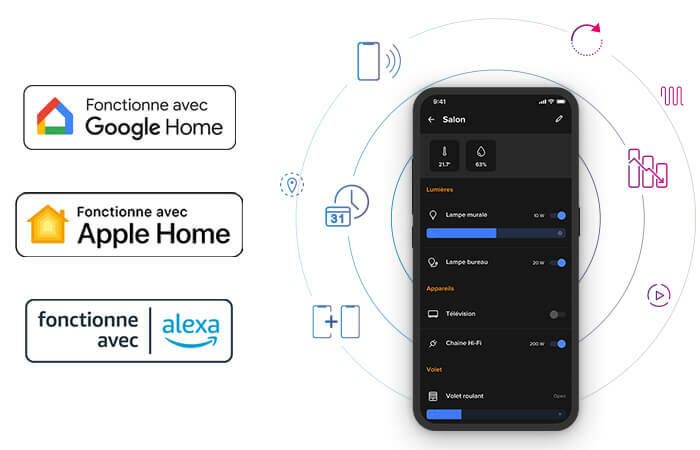 smartphone appli home control badges assistants vocaux 700x450