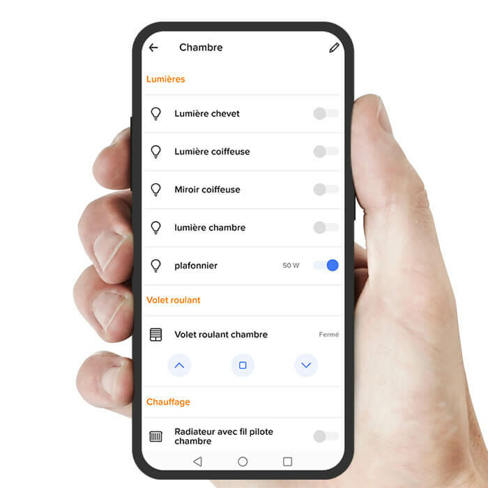 Contrôler mes lumières depuis mon lit via mon smartphone - particulier